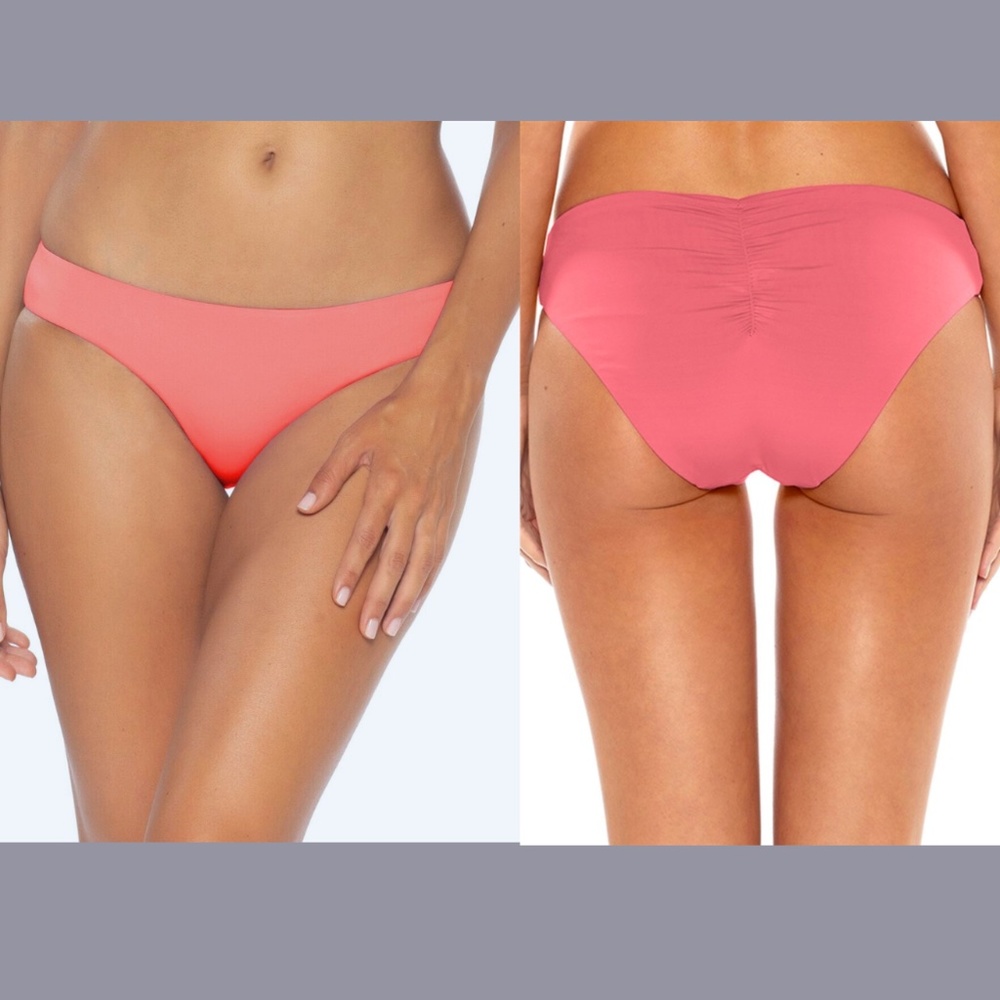 NEW BECCA [ Medium ] Shirred Back Color‎ Code Hipster Bikini Bottoms in